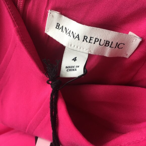 Brand New Banana Republic Princess Seam, Barbie Pink Midi Dress, Sz 4, Last One - Picture 6 of 8